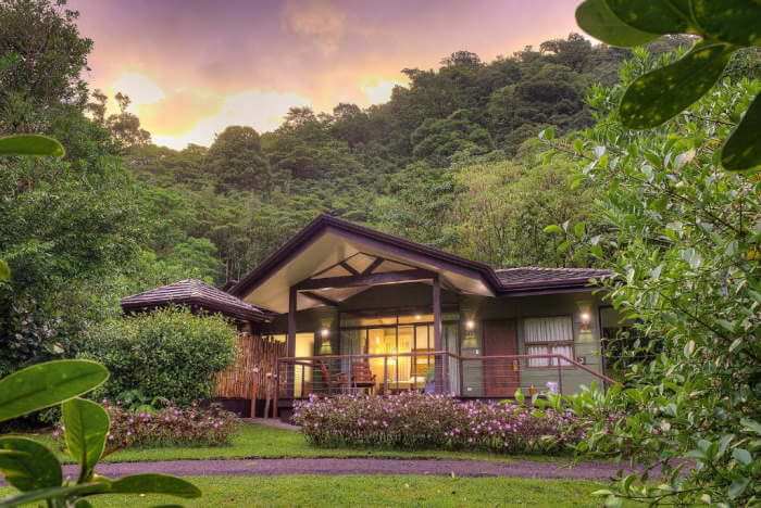 Elegant cabin at El Silencio Lodge in Bajos del Toro