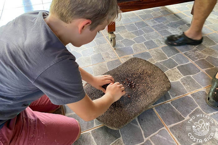 Metate grinder
