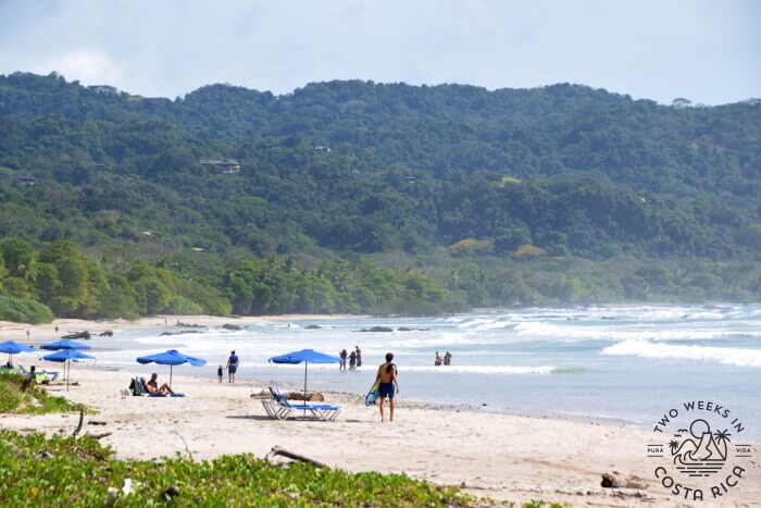 People at the beach in Santa Teresa Costa Rica