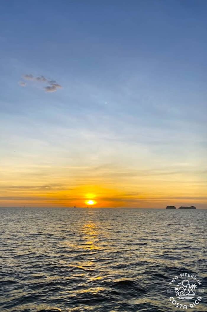 orange sunset over the ocean