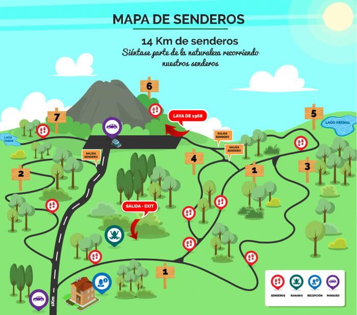 Trail Map Mirador El Silencio