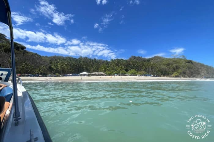 view from a boat of tortuga island