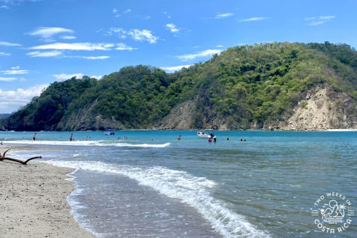 small waves at the beach on isla tortuga